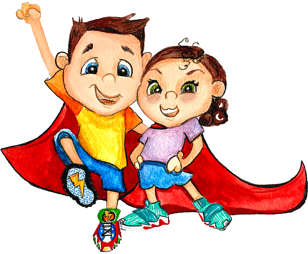 Two superhero kids from #LittleSuperHeroSeries