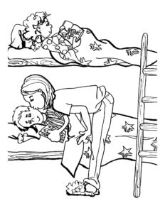 Coloring Page from Superheroes Don't Have Bedtimes