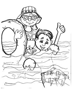 Little Superhero Series Bedtime Coloring Page